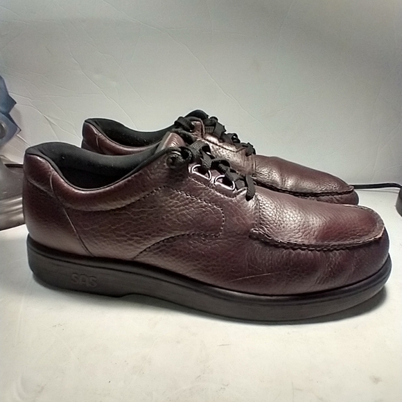 SAS Bout Time Cordovan Burgundy Lace Up Walking Shoes Men's sz 13S. - Picture 1 of 12